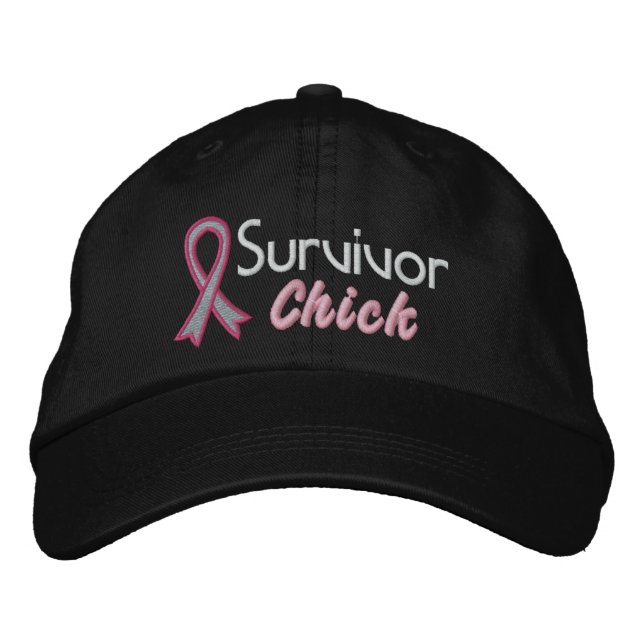 Survivor Chick - Breast Cancer Embroidered Hat (Front)
