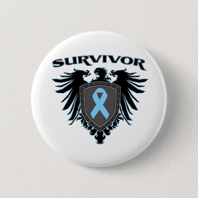 Survivor Crest For Prostate Cancer Survivors 6 Cm Round Badge (Front)