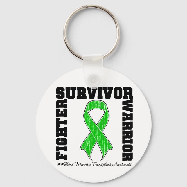 Survivor Fighter Warrior Bone Marrow Transplant Key Ring (Front)