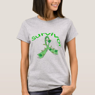 Survivor Flower Ribbon Traumatic Brain Injury T-Shirt