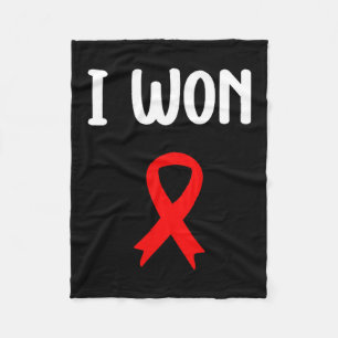 Survivor Heart Disease Warrior I Won Heart Disease Fleece Blanket