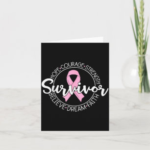 Survivor Hope Courage Strength Believe Dream Faith Card