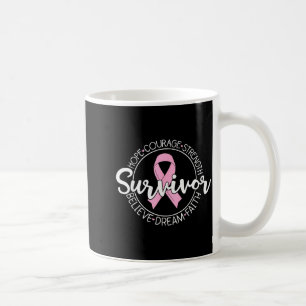 Survivor Hope Courage Strength Believe Dream Faith Coffee Mug