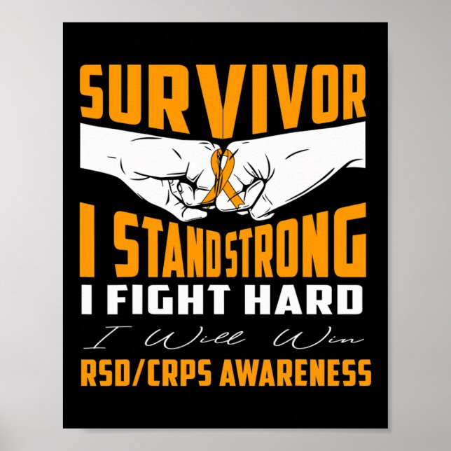 Survivor I Stand Strong Rsd Crps Awareness  Poster (Front)