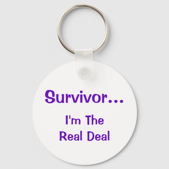 Survivor...I'm The Real Deal Inspirational Key Ring (Front)