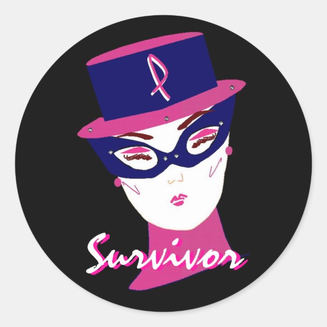 "Survivor In Pink I" Sticker - Customisable (Front)