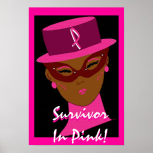 "Survivor In Pink" Poster - Customisable