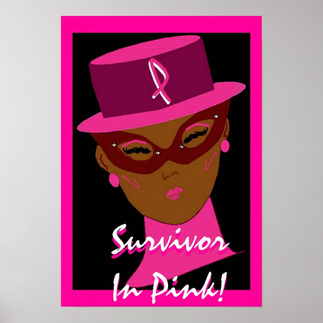 "Survivor In Pink" Poster - Customisable (Front)