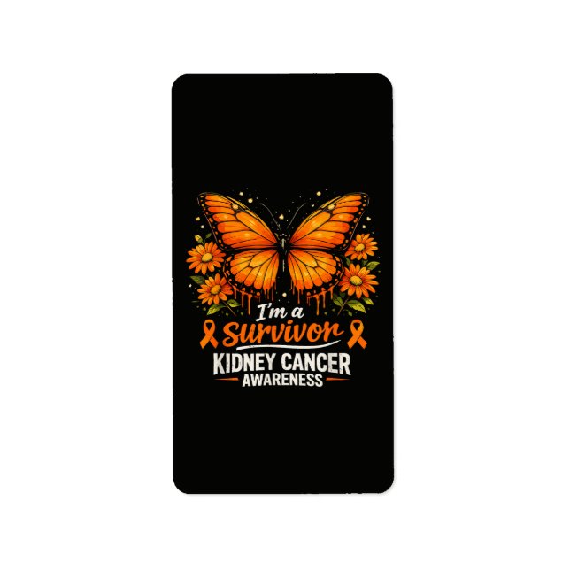 Survivor Kidney Cancer Awareness Label (Front)
