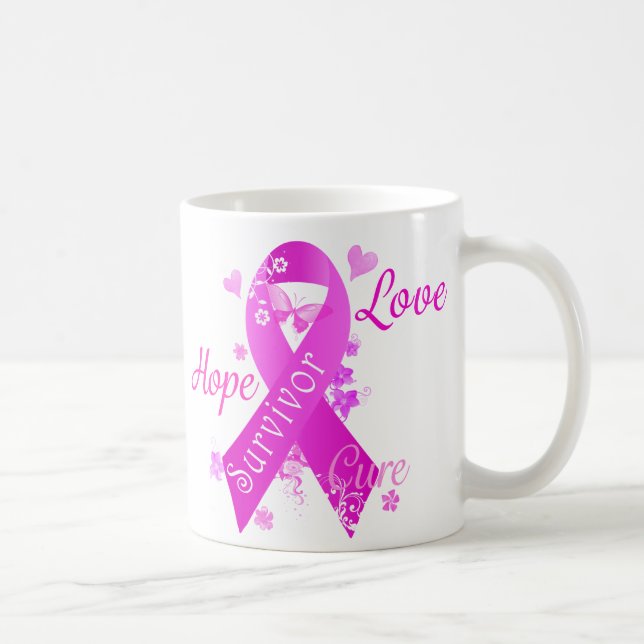 Survivor Love Hope Cure Coffee Mug (Right)