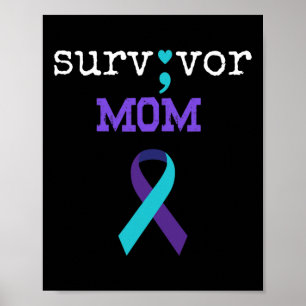 Survivor Mum - Semicolon Gift Suicide Prevention A Poster