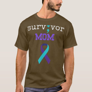 Survivor Mum Semicolon Gifts Suicide Prevention Aw T-Shirt
