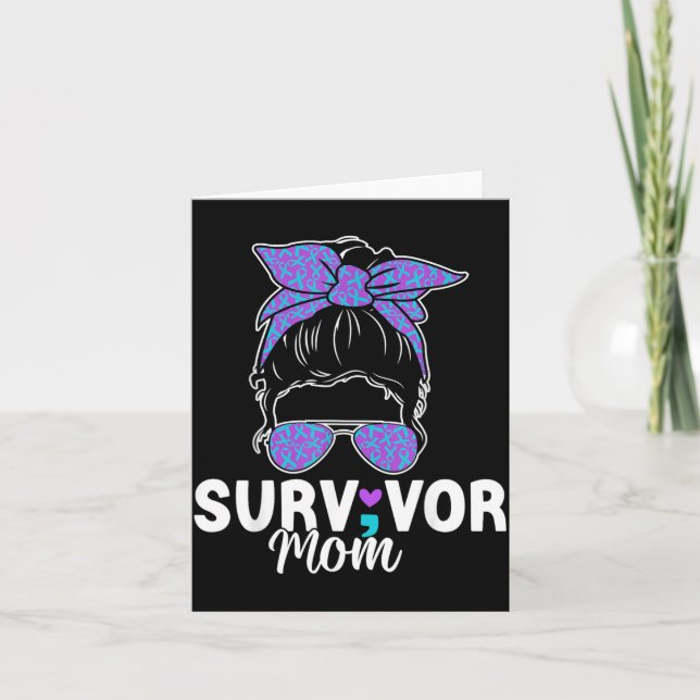 Survivor Mum - Semicolon Suicide Prevention Card (Front)