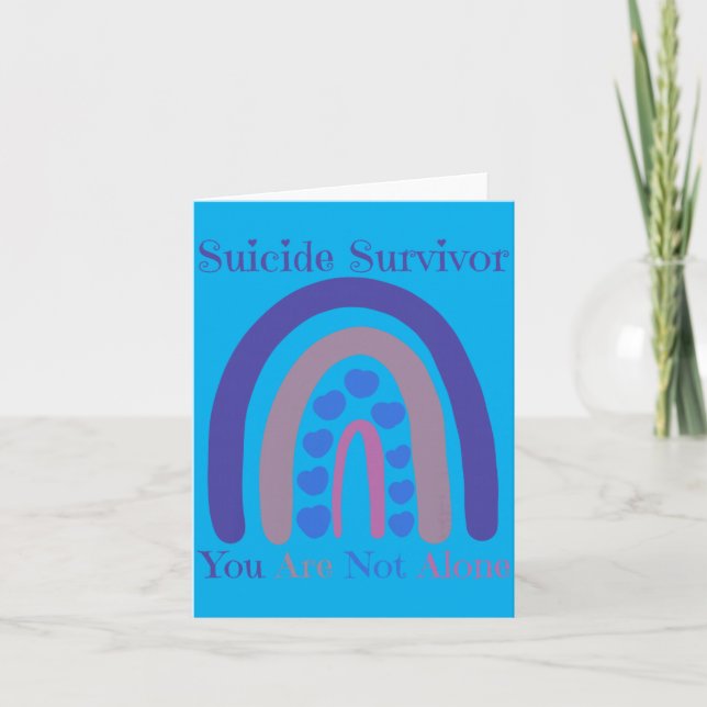 Survivor Not Alone Love Prevention Rainbow - Copy Card (Front)