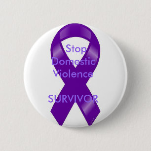 Survivor of Domestic Violence 6 Cm Round Badge