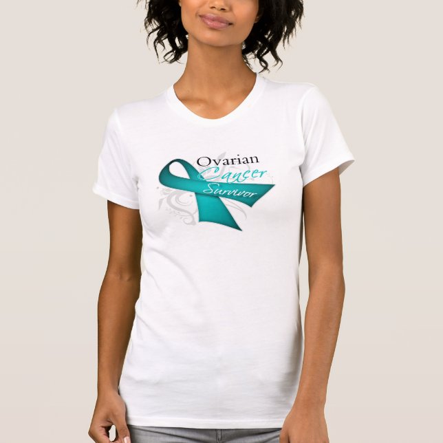 Survivor - Ovarian Cancer T-Shirt (Front)
