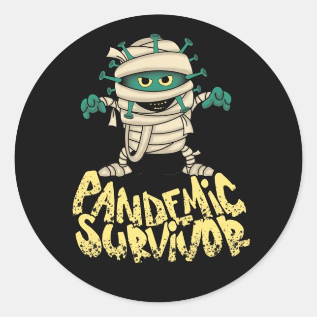 Survivor, Pandemic Survivor,  Classic Round Sticker (Front)