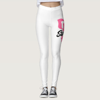 Survivor Pink Ribbon Breast Cancer Awareness Leggings