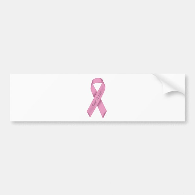 Survivor Pink Ribbon Bumper Sticker (Front)