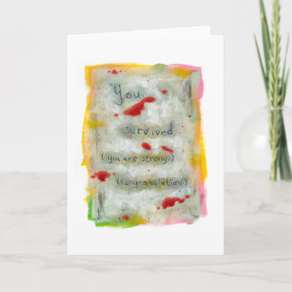 Survivor recovery healing hope art trauma illness card