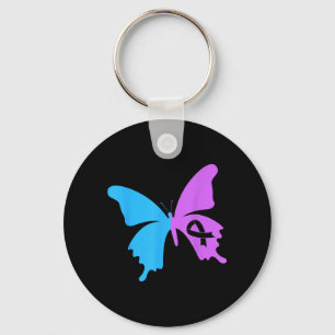 Survivor Ribbon Awareness Prevention Month Key Ring