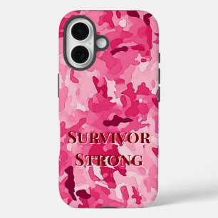 Survivor Strong Breast Cancer Awareness iPhone 16 Case