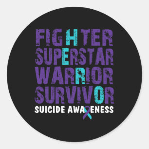 Survivor Suicide Awareness Mental Health Classic Round Sticker