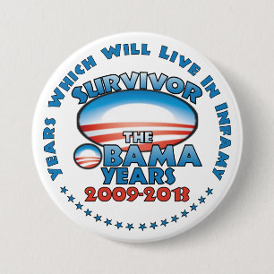 Survivor - The Obama Years - Anti Obama 7.5 Cm Round Badge