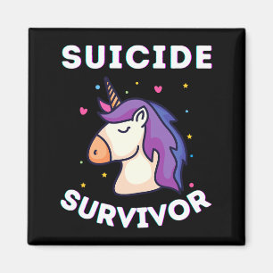 Survivor Unicorn Awareness Prevention Month Mum Magnet