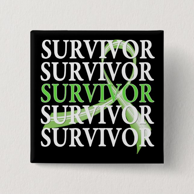 Survivor Whimsical Collage Lymphoma 15 Cm Square Badge (Front)