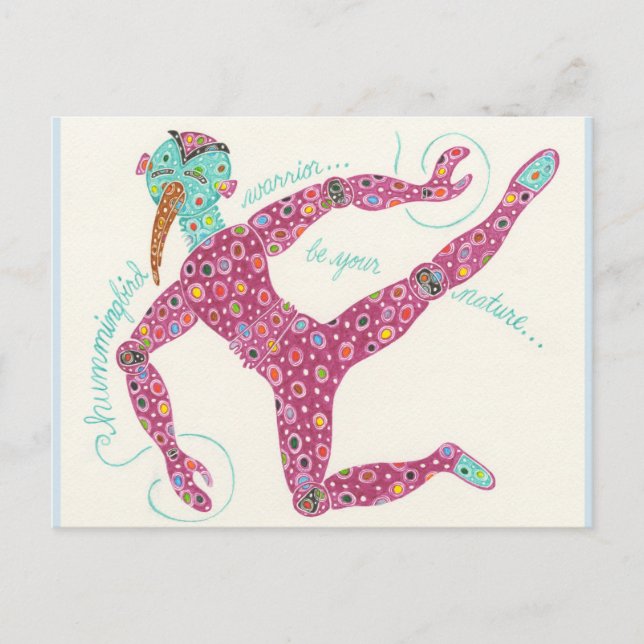 Survivors' Hub series #9: Hummingbird Warrior Postcard (Front)