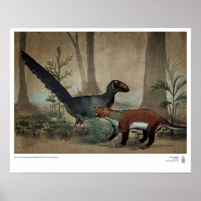 Survivors: Pantolambda & Post-Cretaceous Dinosaur Poster (Front)