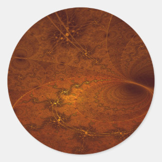 Suryasta Sun Salute Abstract Art Classic Round Sticker