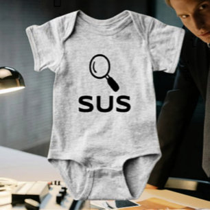 SUS Baby Bodysuit – For the Littlest Suspect