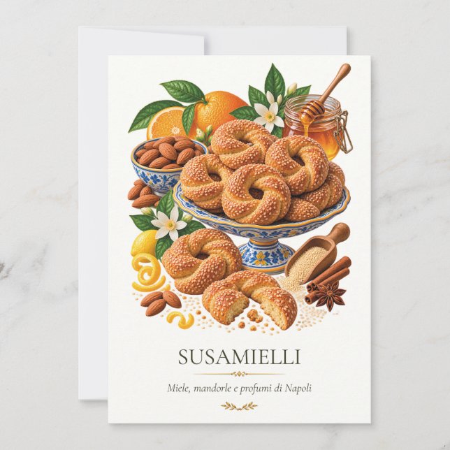 Susamielli – Vintage Italian Dessert Invitation (Front)