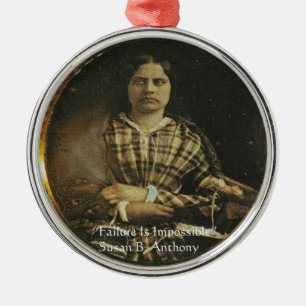 Susan B Anthony Wisdom Quote Gifts & Cards Metal Tree Decoration