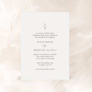 Susan Elegant Modern Wedding Invitation