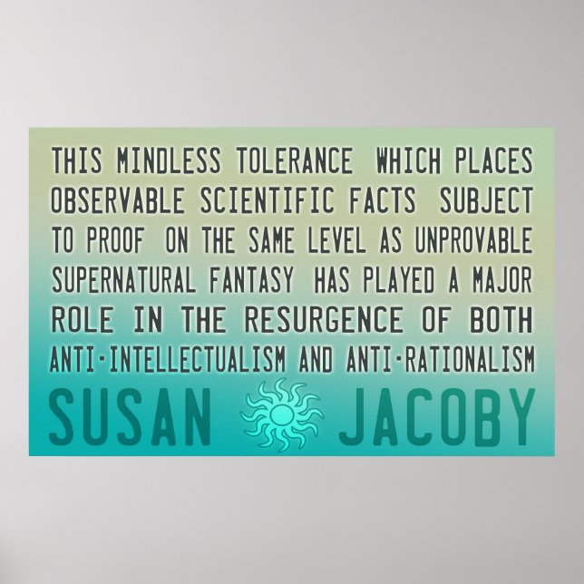 Susan Jacoby | Mindless Tolerance Poster (Front)