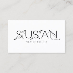 SUSAN Name Pilates Instructor  Business Card