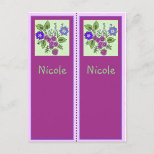Susan Personalised Bookmark Postcard