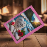 Susan's Heart On The River Trifold Wallet<br><div class="desc">Heart-shaped stone with Susan inscription rests on river rocks near flowing water,  framed by mountains and sunset.</div>