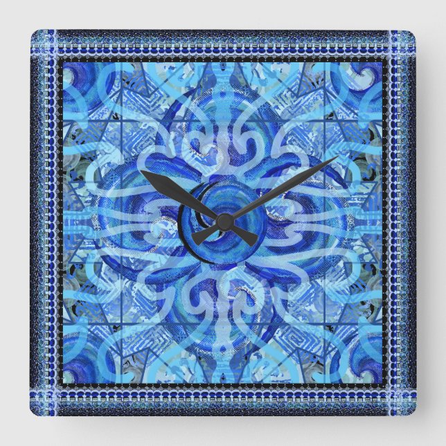 Susea Blue Studios Wave Mandela Clock (Front)