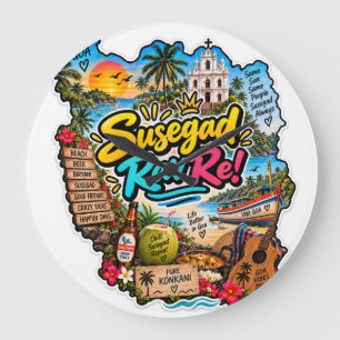 Susegad Rav Re! — Pure Konkani, Goan Soul Large Clock