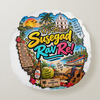 Susegad Rav Re! — Pure Konkani, Goan Soul Round Cushion