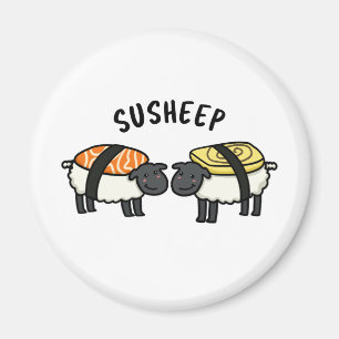 Susheep Cute Sushi Sheep Pun Magnet