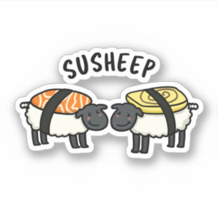 Susheep Funny Sushi Sheep Pun 