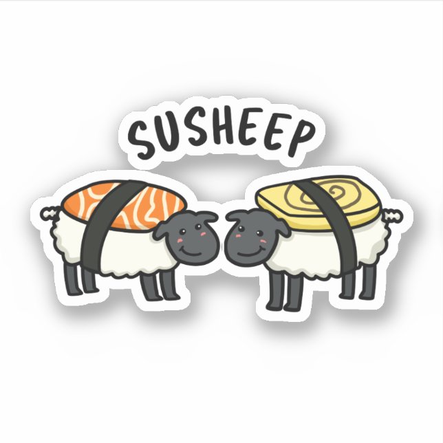 Susheep Funny Sushi Sheep Pun  (Front)
