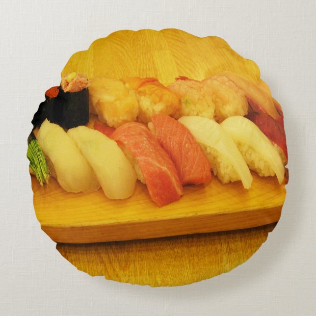 Sushi 寿司 round cushion (Front)