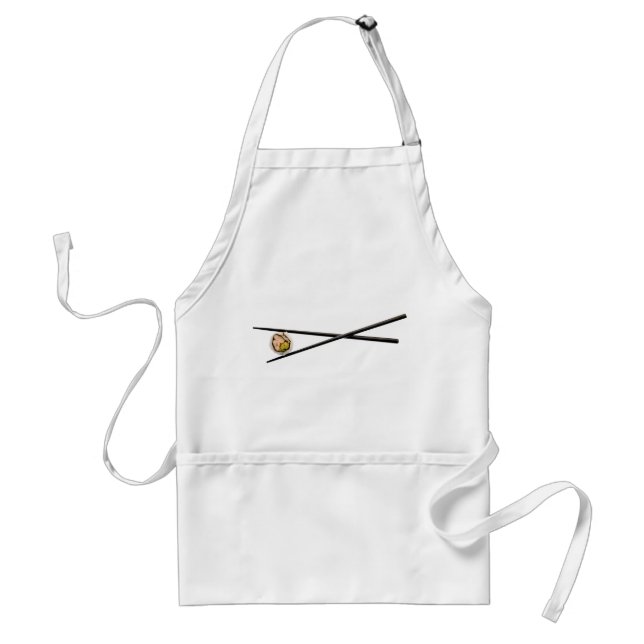 Sushi and Black chopsticks - Customised Standard Apron (Front)