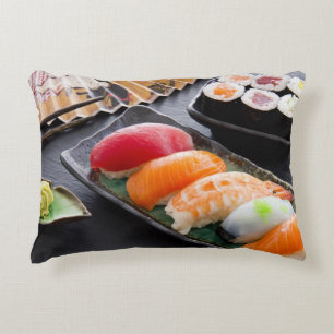 Sushi and rolls decorative cushion